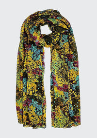 Classic Flower Print Scarf (SE-2549_Yellow)